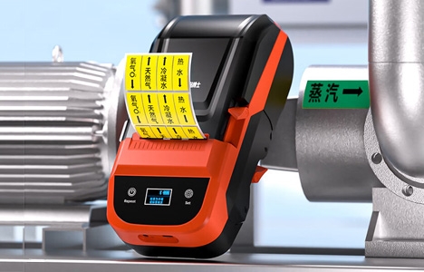 耐高温工业管道标签打印机也可以小巧便携，贴博士M50热转印标识效果耐久