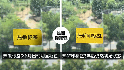 热敏标签和热转印标签常温对比 热敏标签和热转印标签常温对比