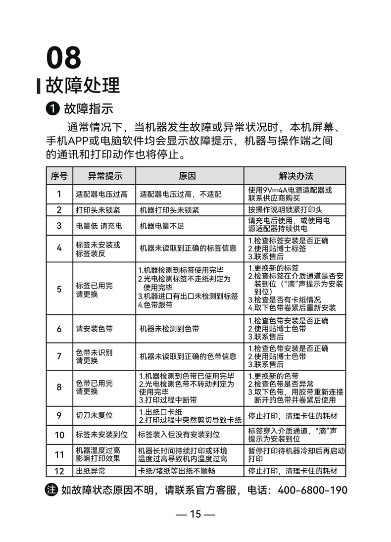 贴博士M50/M50 Pro标签打印机用户手册
